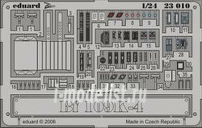 23010 Eduard photo etched parts for 1/24 Bf 109K-4 placards 