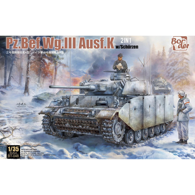 BT-048 Border Model 1/35 Немецкий танк Pz. Bef.Wg. III Ausf.K (2 в 1) с Schurzen