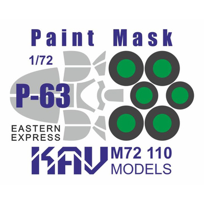 M72 110 KAV models 1/72 Окрасочная маска для модели P-63 Kingcobra (Восточный экспресс)
