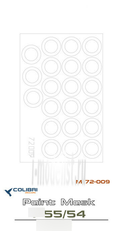 M72009 ColibriDecals 1/72 Маска для Tип 55/54 (Трубач)