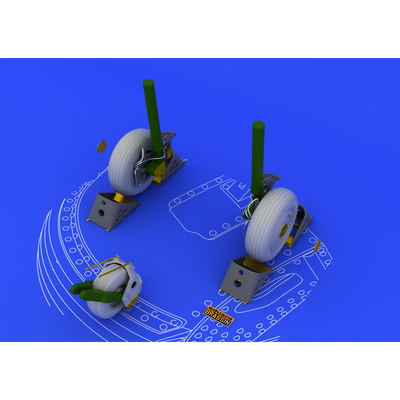 648053, Eduard 1/48 kit of the C-27 wheels