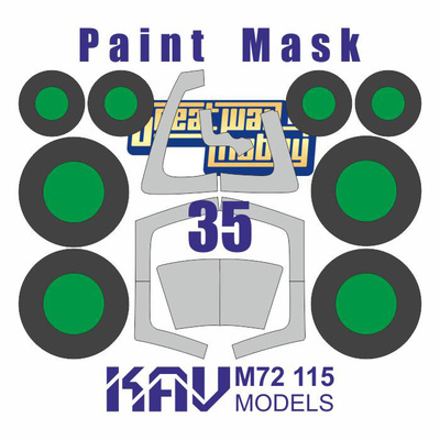 M72 115 KAV models 1/72 Окрасочная маска на остекление Сухой-35 (GWH)
