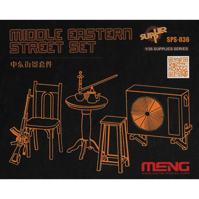 SPS-036 Meng 1/35 Набор мебели и аксессуаров Ближнего Востока (стол, стул, кондиционер, чайник, кальян, винтовка Табук)