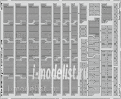 53119 1/200 photo-etched Eduard USS Missouri part 4 - floater net baskets