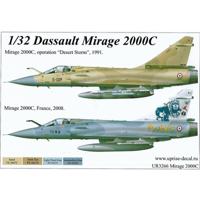 UR3266 UpRise 1/32 Декаль для Mirage 2000C Desert Storm &