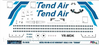 82-001 PasDecals 1/144 Декаль на MD-82 TendAir