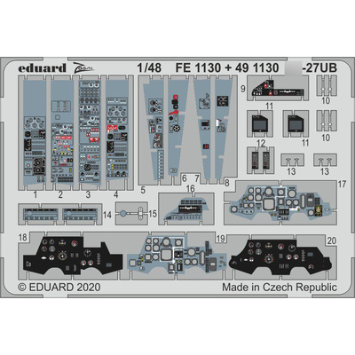 491130 Eduard 1/48 Фототравление для С-27УБ интерьер