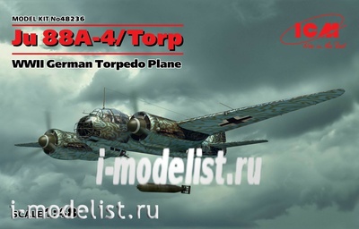 48236 ICM 1/48 Ju 88A-4/Torp, Германский торпедоносец ІІ МВ