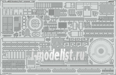 53175 Eduard photo etched parts for 1/144 scales HMCS Snowberry, part 1, weapons