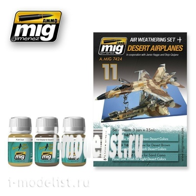 AMIG7424 Ammo Mig Washout Set DESERT AIRPLANES (desert planes)