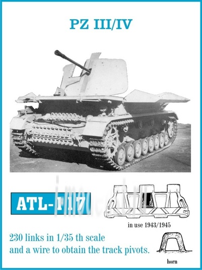 Atl-35-117 Friulmodel 1/35 Track scale iron for Pz III / IV
