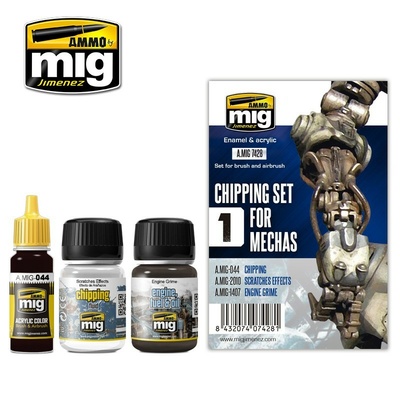 AMIG7428 Ammo Mig Chipping Set for Mecha