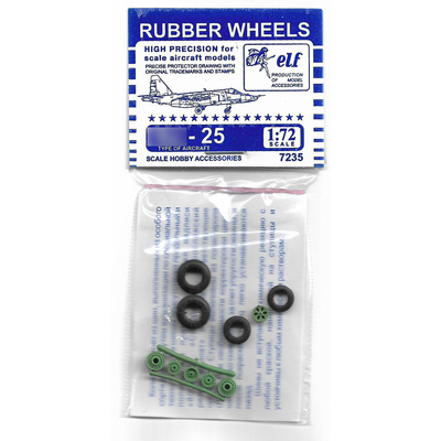 7235 Elf Productions 1/72 Wheel rubber C-25