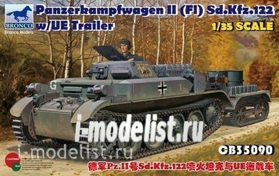 CB35090 Bronco 1/35 PzKpfw. II(FI) Sd.Kfz.122 w/UE Trailer