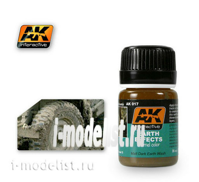 AK017 AK Interactive Смывка EARTH EFFECTS (эффекты земли)