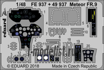 FE937 Eduard 1/48 Фототравление Meteor FR.9