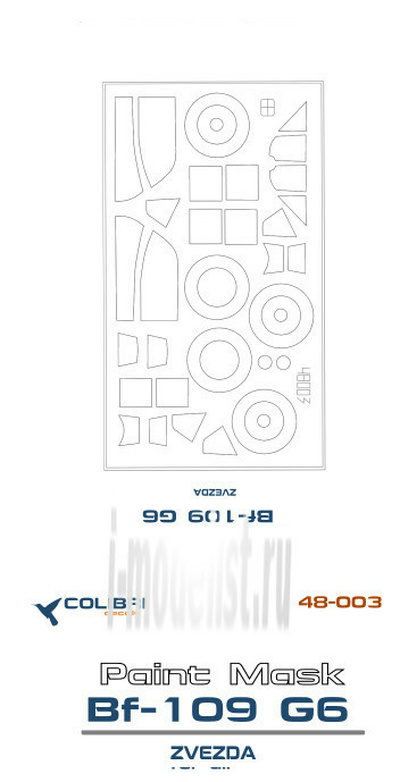 M48003 ColibriDecals 1/48 Mask for Bf-109 G-6 (Zvezda)