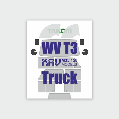 M35 158 KAV Models 1/35 Маска окрасочная на Т3 Transporter Truck (Takom) 