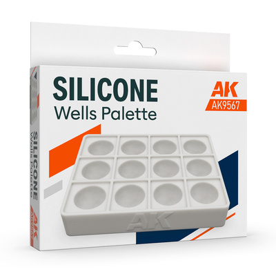 AK9567 AK Interactive Силиконовая палитра / SILICONE WELLS PALETTE
