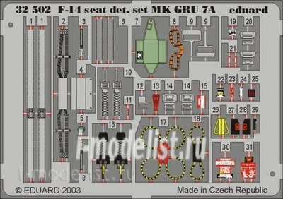 32502 1/32 Eduard Color photo etched parts for F-14A ejection seat TAM