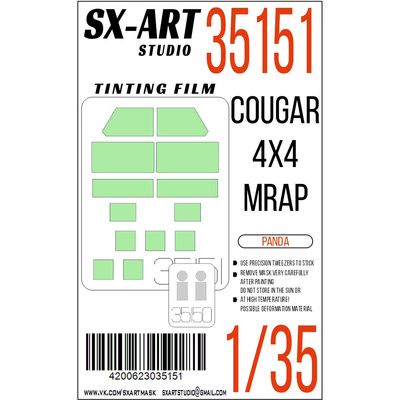 35151 SX-Art 1/35 Тонировочная пленка Cougar 4x4 MRAP (Panda)