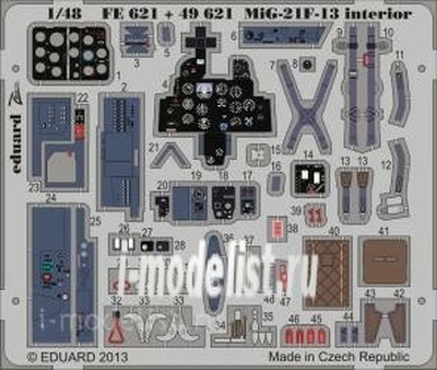 FE621 Eduard 1/48 Цветное фототравление для MiGG-21F-13 S. A.
