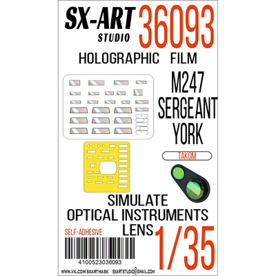36093 SX-Art 1/35 Имитация смотровых приборов M247 Sergeant York (Takom)
