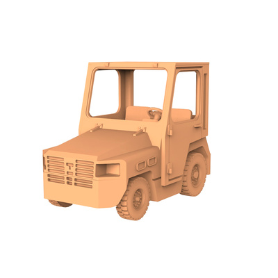 ММ14004 Моя модель 1/144 Тягач аэродромный багажный Toyota с тележками