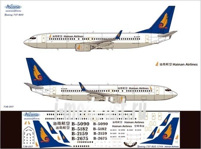738-007 Ascensio 1/144 Scales the Decal on the plane Boeng 737-800 (napap age)
