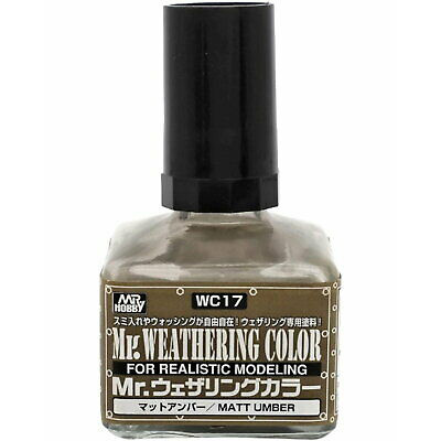 WC17 Gunze Sangyo Смывка MR. WEATHERING COLOR - Matt Umber
