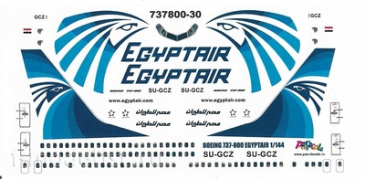 737800-30 PasDecals 1/144 Декаль на Boeng 737-800 EGYPTAIR