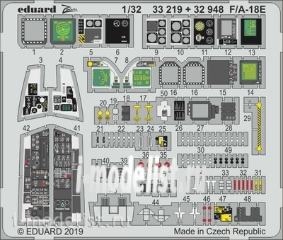 33219 Eduard 1/32 Цветное фототравление для F/ A-18E
