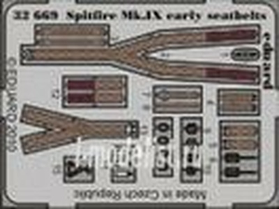 32669 1/32 Eduard photo-etched seatbelts Spitfire Mk.IX early seatbelts    