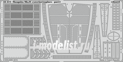 32377 Eduard 1/32 Фототравление для  Mosquito Mk.IV exterior/engines