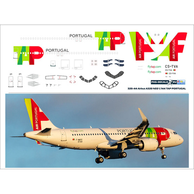 320-44 PasDecals 1/144 Decal for 320 NEO TAP PORTUGAL