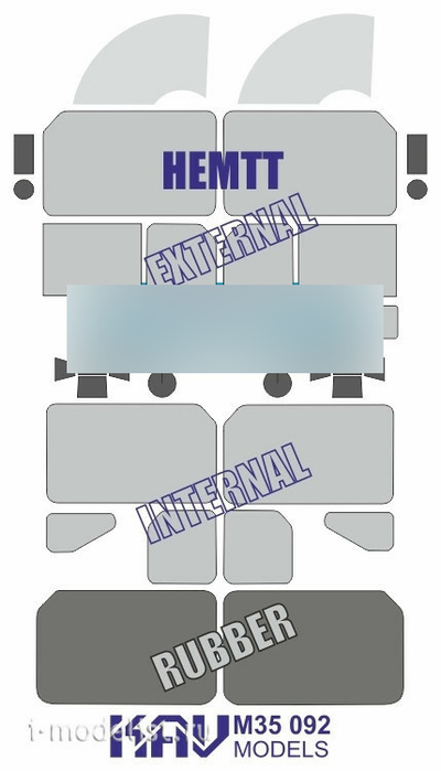 M35 092 KAV Models 1/35 Paint mask for the HEMTT (Trumpeter)