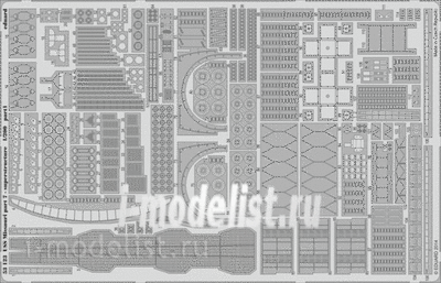 53123 1/200 photo-etched Eduard USS Missouri part 7 - superstructure