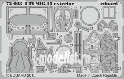 72608 Eduard 1/72 фототравления для UTI MiGG-15 exterior