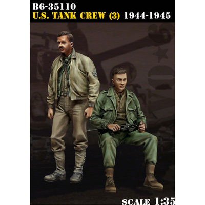 B6-35110 Bravo-6 1/35 Экипаж танка США (3) 1944-45 (Для конверсии в М4А3E8 Ярость от Fury Models, арт. 35060)