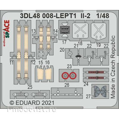 3DL48008 Eduard 1/48 Объёмная 3D декаль для Ил-2 SPACE