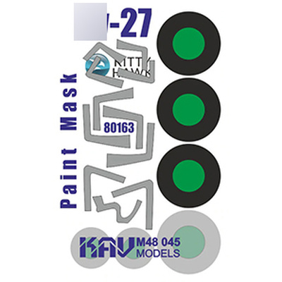 M48 045 KAV Models 1/48 Окрасочная маска для С-27 (Kitty Hawk)
