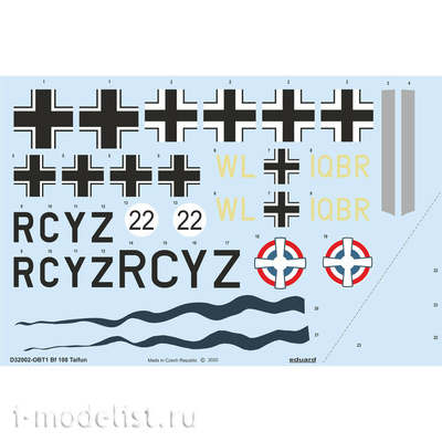 D32002 Eduard 1/32 Декаль для Bf 108 Taifun