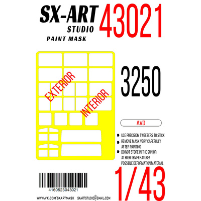 43021 SX-Art 1/43 Paint mask Z&L-3250 (AVD)