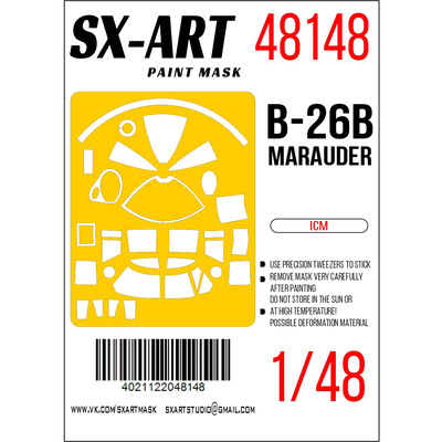 48148 SX-Art 1/48 Окрасочная маска B-26B Marauder (ICM)