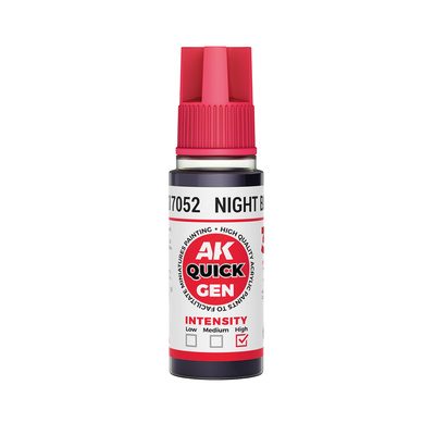 AK17052 AK Interactive Краска акриловая QUICK GEN - Ночной чёрный / NIGHT BLACK
