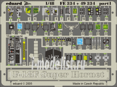 FE334 Edward 1/48 Color photo-etching for F/ A-18F
