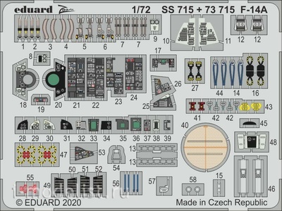 SS715 Eduard 1/72 Фототравление для F-14A