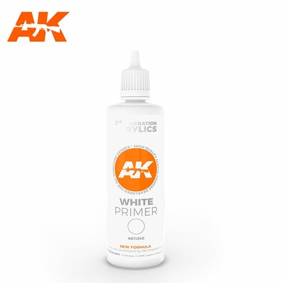 AK11240 AK Interactive Белая грунтовка, 100 мл / WHITE PRIMER 100ML