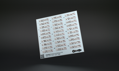 EM43004 Emboss 1/43 Регистрационные знаки транспортных средств в России ГОСТ 50577-2018 Тип 1