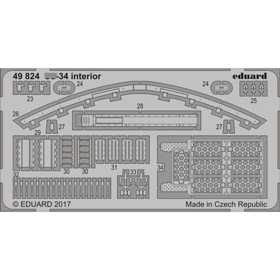 49824 Eduard 1/48 Фототравление С-34 интерьер